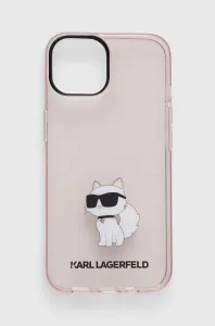 Karl Lagerfeld KLHCP14SHNCHTCP Apple iPhone 14 pink hardcase Ikonik Choupette