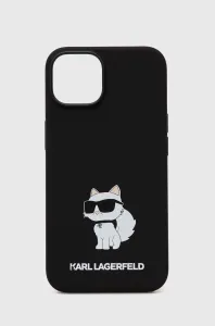 Pouzdro Karl Lagerfeld Liquid Silicone Choupette NFT zadni kryt pro Apple iPhone 14 Black