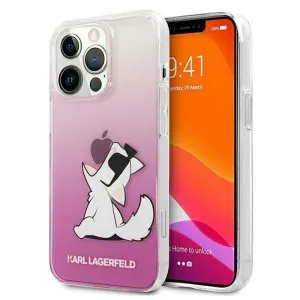 Karl Lagerfeld KLHCP13LCFNRCPI Apple iPhone 13 Pro ochranný kryt pink Choupette Fun