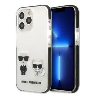 Karl Lagerfeld KLHCP13LTPEKCW Apple iPhone 13 Pro hardcase white Karl&Choupette