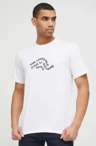 Bavlněné tričko Karl Lagerfeld bílá barva #5007259