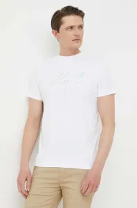 Bavlněné tričko Karl Lagerfeld bílá barva, s potiskem #5158745