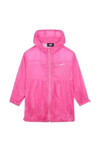 Dětská bunda Karl Lagerfeld růžová barva #4948081