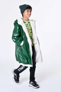 Dětská oboustranná bunda Karl Lagerfeld zelená barva #6088136