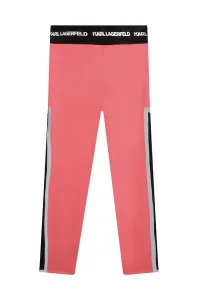 Dětské legíny Karl Lagerfeld růžová barva, s potiskem #4950825