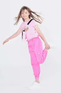 Dětské tričko Karl Lagerfeld růžová barva