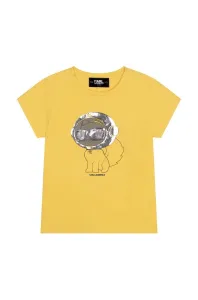 Dětské tričko Karl Lagerfeld žlutá barva #5447779