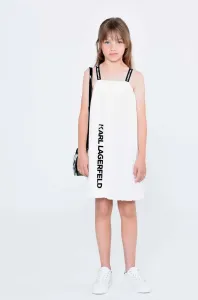 Dívčí šaty Karl Lagerfeld bílá barva, mini, oversize #4951094