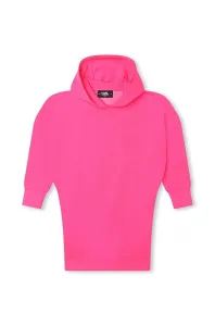 Dívčí šaty Karl Lagerfeld fialová barva, midi, oversize #5968676