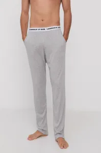 Pyžamové kalhoty Karl Lagerfeld pánské, šedá barva