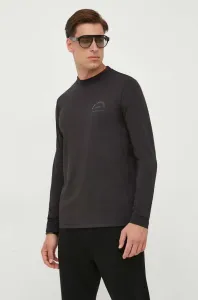 Tričko s dlouhým rukávem Karl Lagerfeld černá barva, s potiskem #5690170