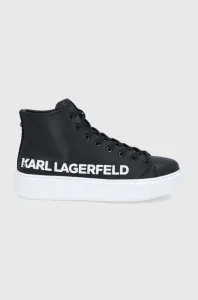 Kožené boty Karl Lagerfeld Maxi Kup černá barva #5743173