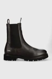 Kožené kotníkové boty Karl Lagerfeld Troupe Mens pánské, hnědá barva #4118490