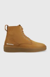 Semišové boty Karl Lagerfeld Flint pánské, hnědá barva #4778532