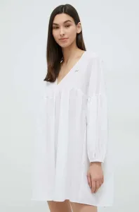 Bavlněné plážové šaty Karl Lagerfeld bílá barva #5027752