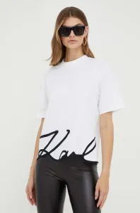 Bavlněné tričko Karl Lagerfeld bílá barva #5333802