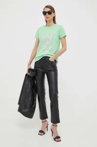 Bavlněné tričko Karl Lagerfeld zelená barva