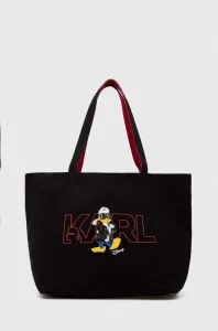 Oboustranná kabelka Karl Lagerfeld x Disney černá barva
