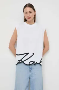 Bavlněné tričko Karl Lagerfeld bílá barva #6135324