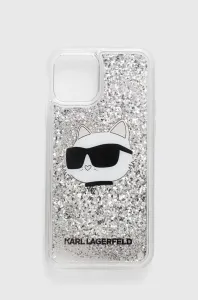 Karl Lagerfeld KLHCP12MLNCHCS Apple iPhone 12/12 Pro silver hardcase Glitter Choupette Head