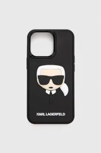 Karl Lagerfeld KLHCP13LKH3DBK Apple iPhone 13 Pro black Ochranný kryt 3D Rubber Karl`s Head