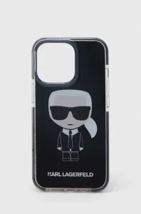 Karl Lagerfeld KLHCP13LTPEIKK Apple iPhone 13 Pro hardcase black Iconik Karl