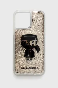 Karl Lagerfeld KLHCP13XLGGKBK Apple iPhone 13 Pro Max black hardcase Liquid Glitter Gatsby