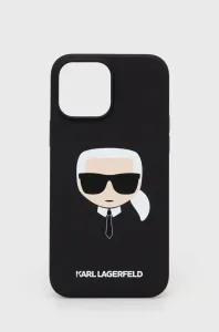 Karl Lagerfeld KLHCP13XSLKHBK Apple iPhone 13 Pro Max black ochranný kryt Silicone Karl`s Head