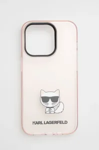Karl Lagerfeld KLHCP14LCTTRI Apple iPhone 14 Pro hardcase pink Transparent Choupette Body