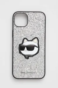 Karl Lagerfeld KLHCP14MG2CPS Apple iPhone 14 Plus silver hardcase Glitter Choupette Patch
