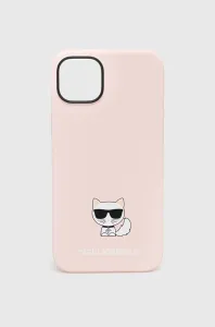 Karl Lagerfeld KLHCP14MSLCTPI Apple iPhone 14 Plus hardcase jasnolight pink Silicone Choupette Body