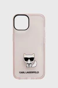 Karl Lagerfeld KLHCP14SCTTRI Apple iPhone 14 hardcase pink Transparent Choupette Body