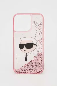 Karl Lagerfeld KLHCP14XLNKHCP Apple iPhone 14 Pro Max pink hardcase Glitter NFT Karl Head