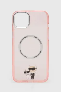 Karl Lagerfeld KLHMP14MHNKCIPApple iPhone 14 Plus hardcase pink Iconic Karl&Choupette Magsafe