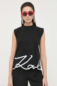 Bavlněné tričko Karl Lagerfeld černá barva #4179982