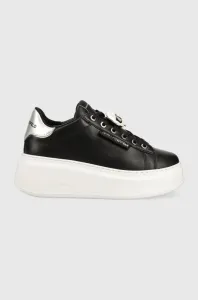 Kožené sneakers boty Karl Lagerfeld ANAKAPRI černá barva, KL63576K
