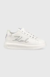 Kožené sneakers boty Karl Lagerfeld Kapri bílá barva #2040475