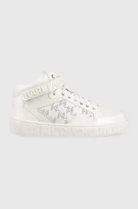 Kožené sneakers boty Karl Lagerfeld KUPSOLE III bílá barva, KL61056