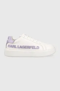 Kožené sneakers boty Karl Lagerfeld MAXI KUP bílá barva, KL62210