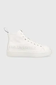 Kožené sneakers boty Karl Lagerfeld MAXI KUP bílá barva, KL62255A