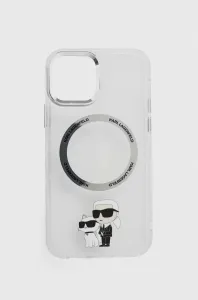 Karl Lagerfeld Iconic Karl&Choupette Magsafe case pro iPhone 12 / iPhone 12 Pro - transparentní
