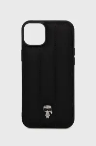 Pouzdro Karl Lagerfeld Quilted Puffy Ikonik Logo zadní kryt pro Apple iPhone 14 PLUS Black