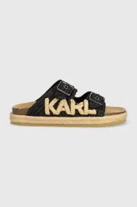Pantofle Karl Lagerfeld KAMINI BED dámské, černá barva, na platformě, KL80205 #5094881