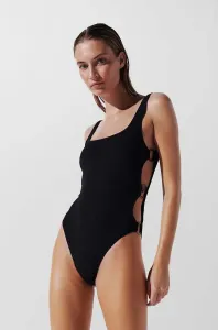 Plavky Karl Lagerfeld černá barva, měkký košík