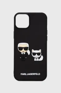 Karl Lagerfeld KLHCP14M3DRKCK Apple iPhone 14 Plus black hardcase Karl&Choupette Ikonik 3D