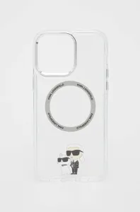Pouzdro Karl Lagerfeld MagSafe IML Karl and Choupette NFT pro Apple iPhone 14 Pro Max, transparentní