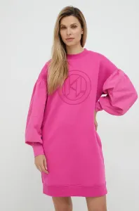 Šaty Karl Lagerfeld růžová barva, mini, oversize