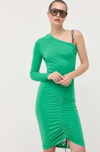 Šaty Karl Lagerfeld zelená barva, mini