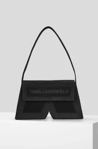 Semišová kabelka Karl Lagerfeld černá barva #4778740
