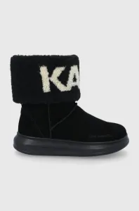 Semišové sněhule Karl Lagerfeld KAPRI KOSI černá barva #5616466